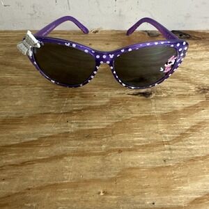 Disney‎ Dark Purple Minnie Mouse girls sunglasses w/ bow White polka dots